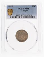 1820. Capped Bust. PCGS graded MS62 Large 0