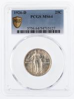 1926-D Liberty Standing Quarter Dollar. PCGS graded MS64