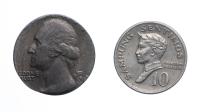 (ND) Washington Quarter MINT ERROR struck on a Phillipines 10 sentimos copper-nickel Planchet (1967-1974). Choice Unc