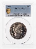 1899 Barber Half Dollar. PCGS graded Proof 62