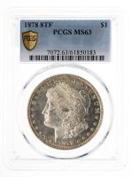 1878-8TF. Morgan Dollar. PCGS graded MS63