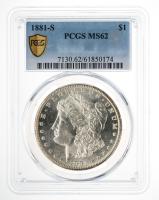 1881-S. Morgan Dollar. PCGS graded MS62