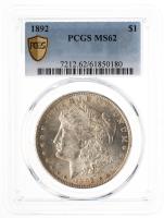 1892. Morgan Dollar. PCGS graded MS62