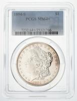 1894-S. Morgan Dollar. PCGS graded MS64 +