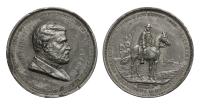 Ulysses S. Grant. 1822-1885. White Metal Medal. About XF