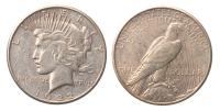2018 Unc American Silver Eagle and 1922-S Peace Dollar in EF