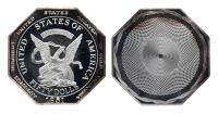 1851 $50.00 Octagonal Modern Copy Struck in .999 Fine Silver 5 ozt