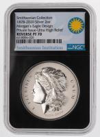 1878-2020 Silver 1 oz Morgan's Eagle Design Private Issue Ultra High Relief