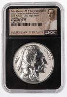 2021 Silver 2 oz Private Issue Lost Buffalo. Ultra High Relief. NGC Reverse PF 70