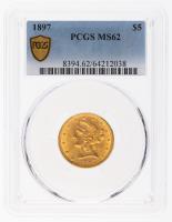 1897. $5 Liberty. PCGS graded MS62