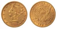 1880 $10 Liberty. AU50