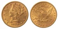 1894 $10 Liberty. AU50
