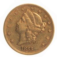 1885-S $20 Liberty. XF