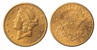 1904-S $20 Liberty. AU50