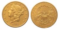 1905-S $20 Liberty. AU50