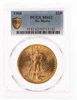 1908 $20 St. Gaudens. No motto. PCGS graded MS62