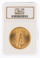 1925. St. Gaudens. NGC graded MS64