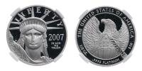 2007-W Platinum Eagle $50. NGC graded PF70 Ultra Cameo Eagle 10TH Anniversary
