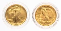 2016-W Walking Liberty Half Dollar In Gold Gem Unc.