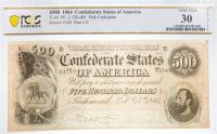 $500 1864 Confederate States of America