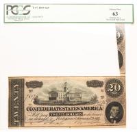 $20.00 Confederate States of America ERROR NOTE. "Butterfly Error"
