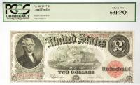 1917, $2 Legal Tender. Unusual Serial Number