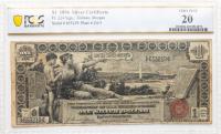 1896, $1 Silver Certificate. Educational Ace