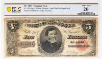 1891, $5 Treasury Note