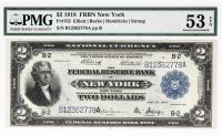 1918, $2 Federal Reserve Bank Note. Popular Battleship Deuce