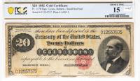 1882, $20 Gold Certificate
