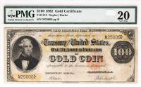 1882, $100 Gold Certificate