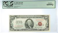 1966, $100 Legal Tender Red Seal Note