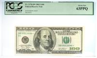 $100.00 Federal Reserve Star Note. Series 2003