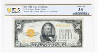 1928, $50 Gold Certificate