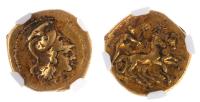 Calabria, Taras (Tarentum). Ca. 280-272 BC. Gold 1/3rd Stater (2.85g), (13 mm)