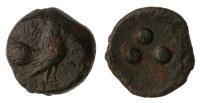 Sicily, Panormos. Ca. 415-400 BC. AE Hexas (17 mm) 5.34 g.. Choice VF