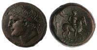 Sicily, Syracuse. Time of Hieron II, ca. 240-215 BC. AE 28 mm (15.6 g). XF
