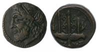 Sicily, Syracuse. Struck under the Fifth Democracy. 214-212 BC. AE 20 mm (6.55g). Nearly XF