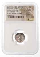 Bactria, Indo-Greeks. Antialcidas, 130-120 BC. Silver Drachm (2.43 g)