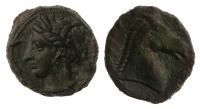 Zeugitana, Carthage. Ca. 200-146 BC. AE 18 mm (4.86g). Choice VF