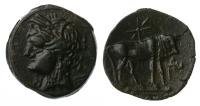Zeugitana, Carthage. Ca. 216 BC. AE 19 mm (4.52 g). XF