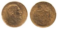 Belgium. 20 Francs, 1875. PCGS graded MS64