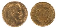 France. 20 Francs, 1869-A. PCGS graded MS62