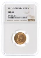 Great Britain. George V, 1910-1936. Gold 1913 Half Sovereign