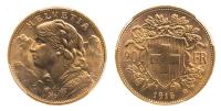 Switzerland. 20 Francs, 1915-B. PCGS graded MS66