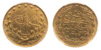 Turkey. 100 Kurush, AH1327/8 (1916). PCGS graded Genuine, About Unc Detail (Cleaned)