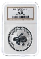 Australia. Dollar, 2001. NGC graded MS70