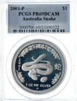 Australia. Dollar, 2001-P. PCGS graded PF69 Deep Cameo
