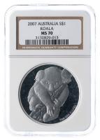 Australia. Dollar, 2007. NGC graded MS70