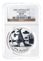 Australia. Dollar, 2008. NGC graded MS69